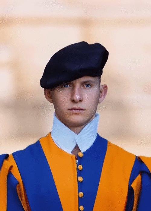 Surprised about the beauty of the Swiss Guard